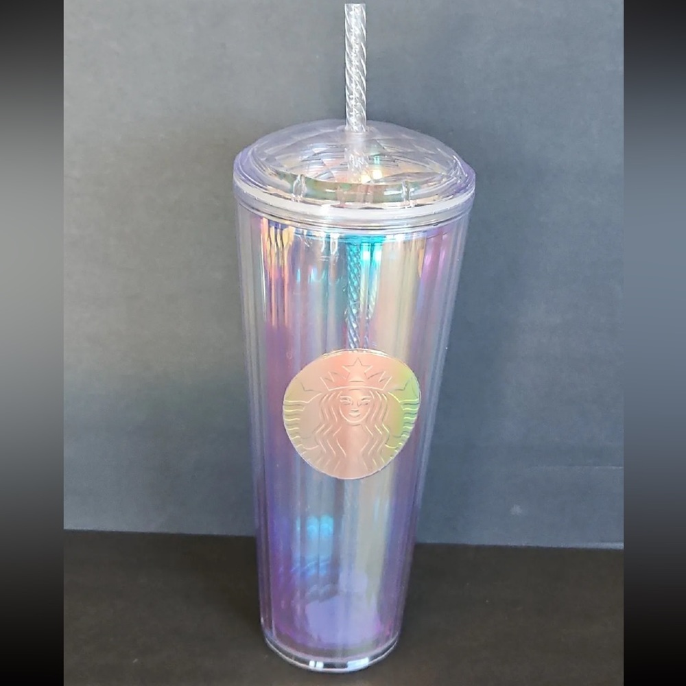 NWOT Starbucks Iridescent Summer 2020 Venti Dome Lid Straw Cup